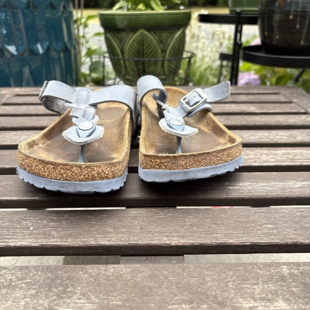 BIRKENSTOCK Womens Dusty Blue Gizeh Braided Slide Sandal Thong Size EU 37 / US 6 - Picture 8 of 16